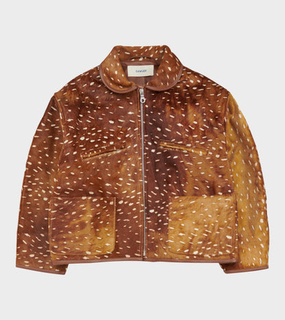 Deer Print Flying Jacket Brown