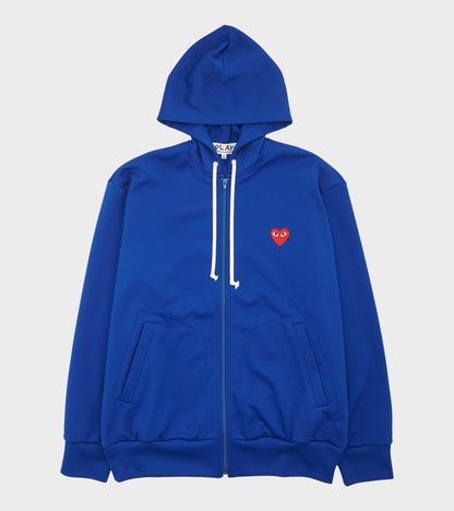 U Red Heart Zip Hoodie Blue
