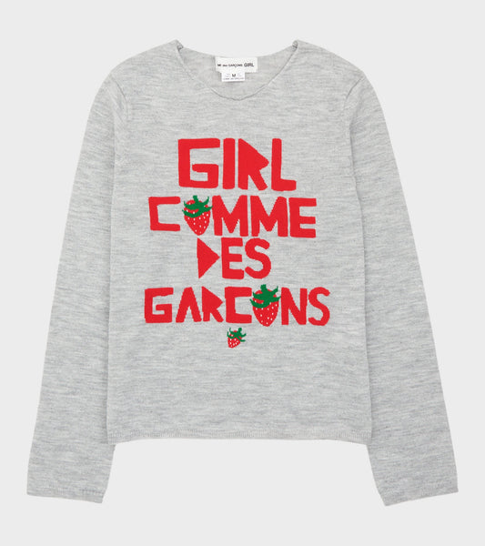 Strawberry Logo Knit Grey