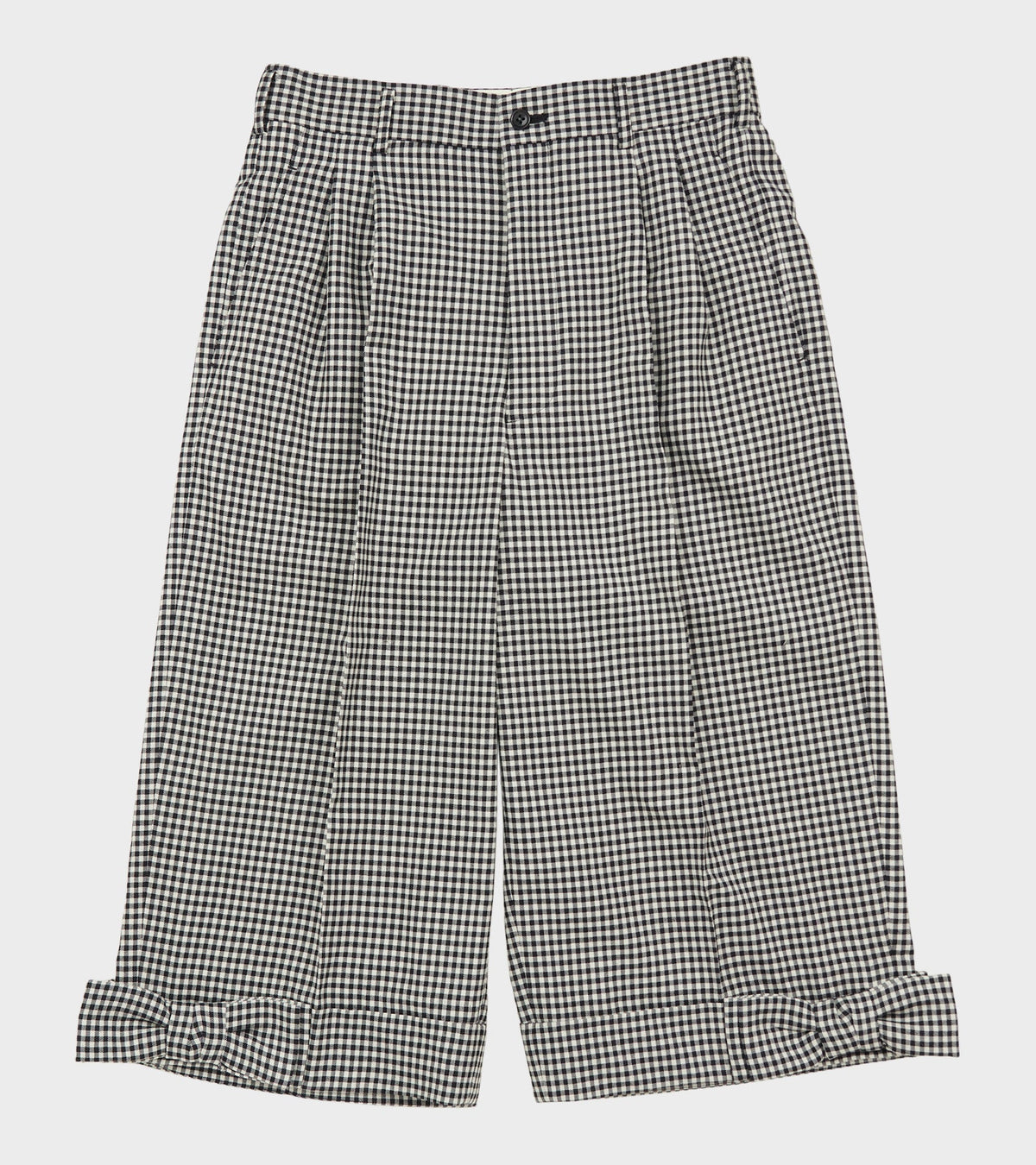 Checkered Long Bow Shorts Black/White