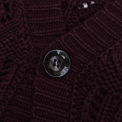Cable Cardigan - Berry
