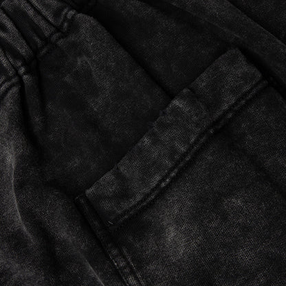 Sweat Pants Combined Cargo Pants - Black