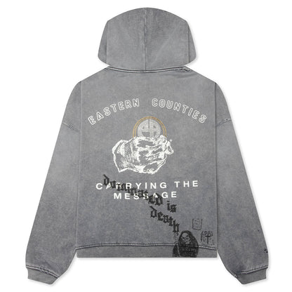 Carrying The Message Zip Hoodie - Gray