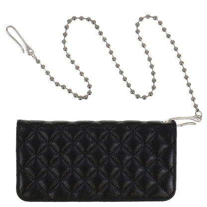 Chopper Quilted Long Wallet - Black