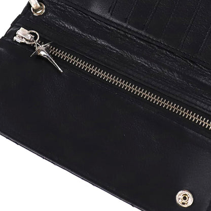 Chopper Quilted Long Wallet - Black