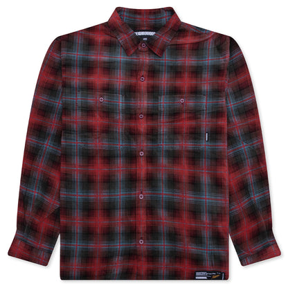 Corduroy Check Shirt L/S - Red