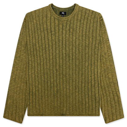 Cotton Slub Rib Crew - Green