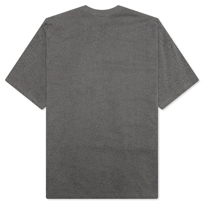 Crack Print Pattern Logo Relaxed Fit Tee - Black