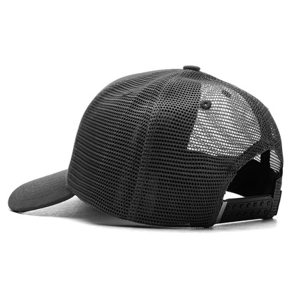 Crystal 3 Star Trucker Hat - Black/White