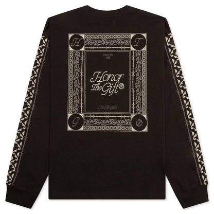 Holiday Honor the Gift Pattern L/S - Black