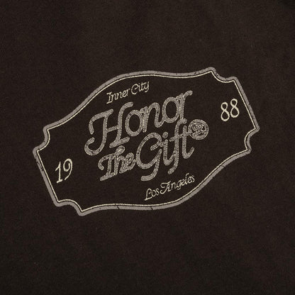 Holiday Honor the Gift Pattern L/S - Black