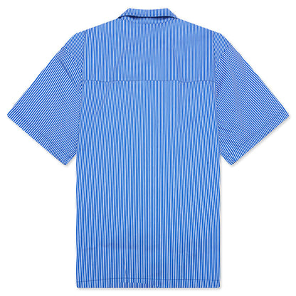 Decker S/S Woven Crop Fit Button Up - Victoria Blue