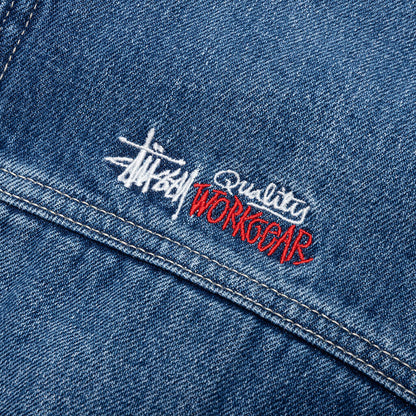 Denim Sherpa Work Jacket - Washed Blue