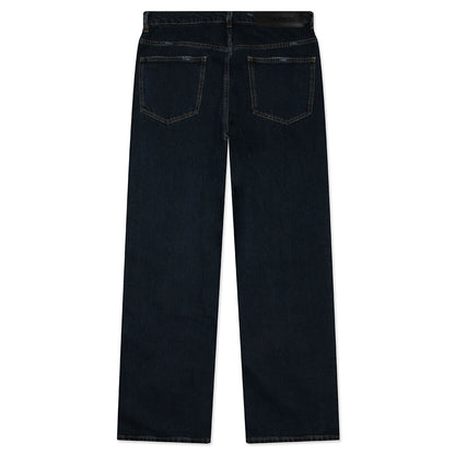 Destroyed Denim Track Pants - Dark Indigo Wash