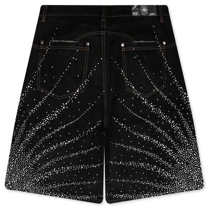 20K Diamond Starlight Denim Shorts - Black