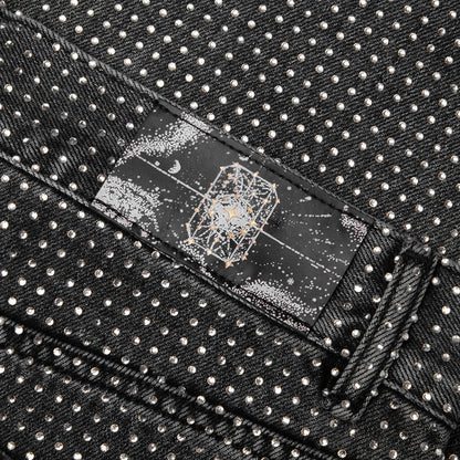 20K Diamond Stellar Denim Pants - Black