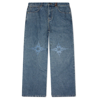 20K Diamond Stellar Denim Pants - Blue