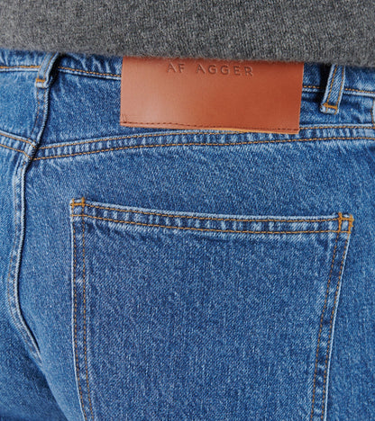 Hemp Cotton Barrel Jeans Washed Blue
