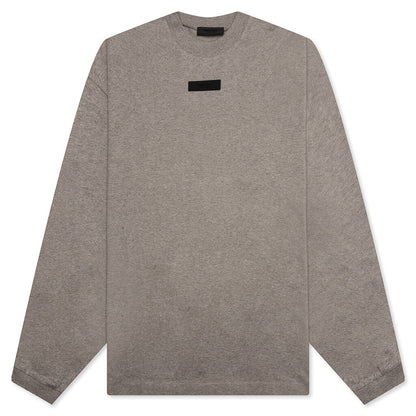 Essentials L/S Tee - Heather Grey