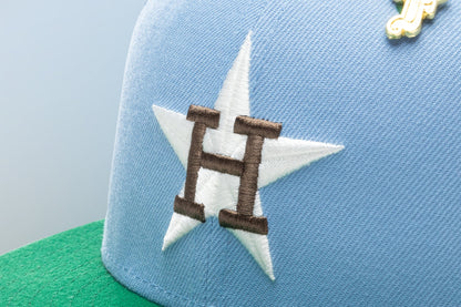 Feature x New Era "Earth" Houston Astros Fitted - Birdseye Blue/Kelly Green
