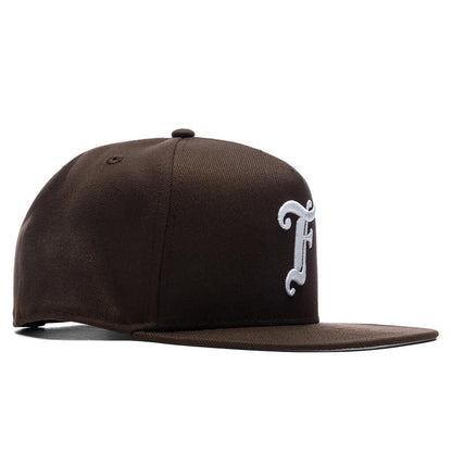 Feature x New Era 9Fifty A-Frame Old English F Snapback - Walnut