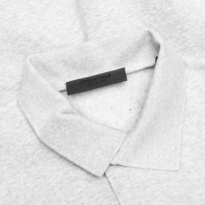 Fleece Polo - Light Heather Gray