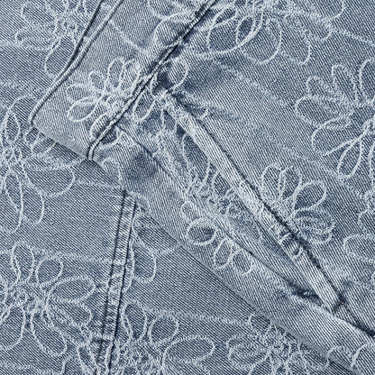 Flower Denim Pant - Light Indigo