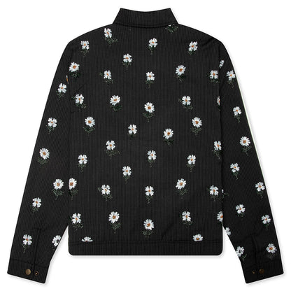 Flowers Beaded Jacket - Black