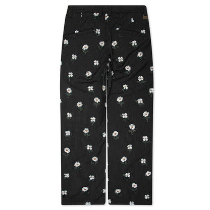Flowers Beaded Pant - Black