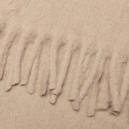 Fringe Alpaca Scarf - Camel Beige