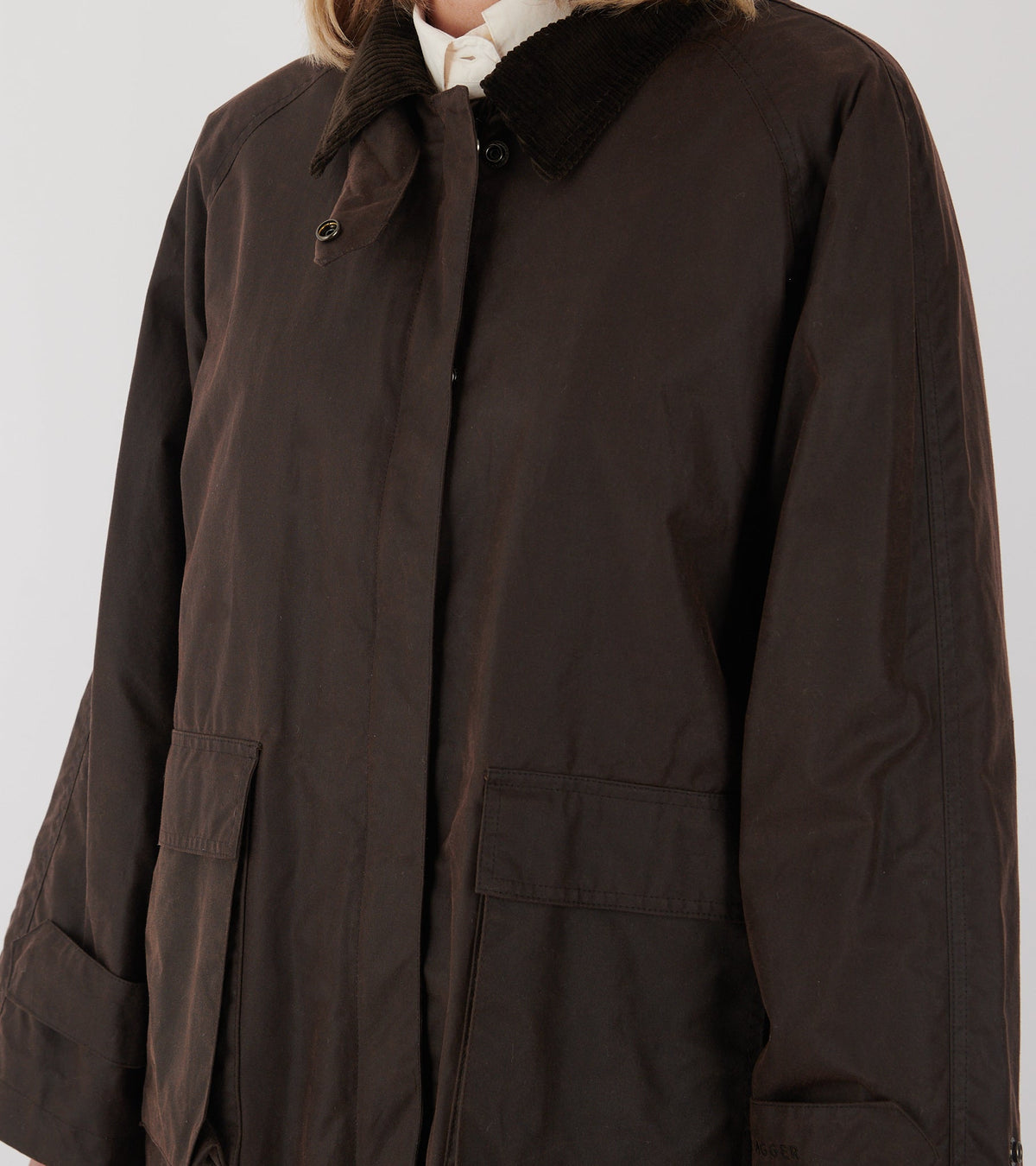 Oilskin Long Coat Brown