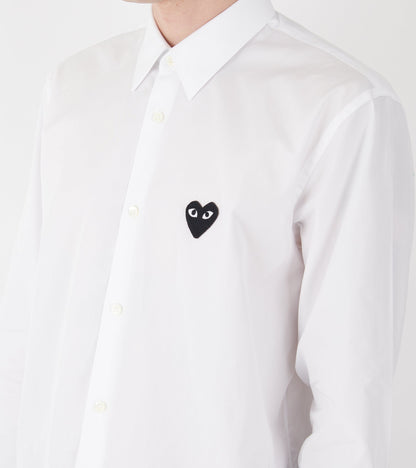 U Black Heart Shirt White