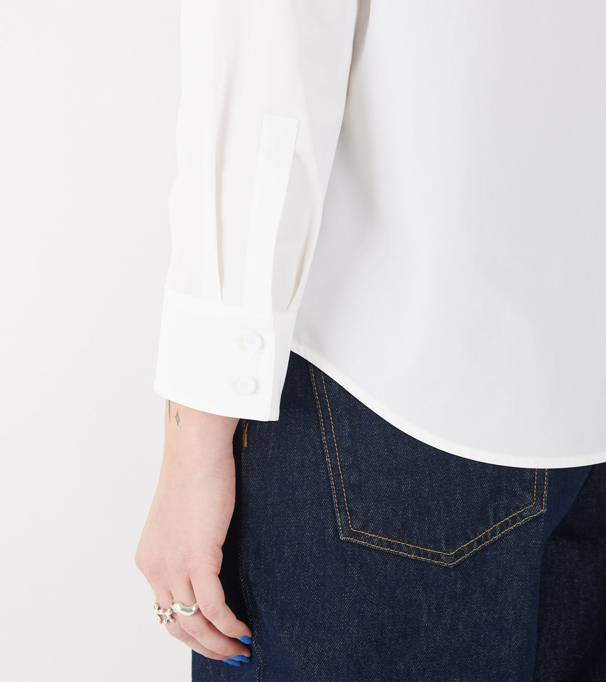 Heavy Organic Cotton Poplin Shirt White