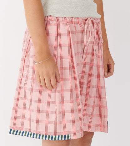 Bridge Shorts Pink Picnic Handloom