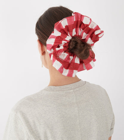 Scrunchie Red Chunky Gingham