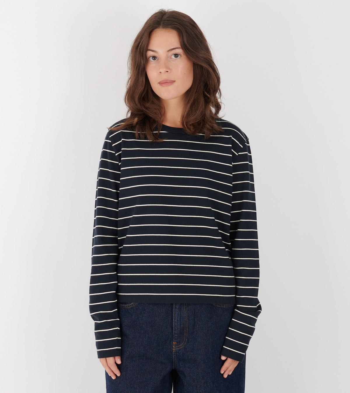 Loui Blouse Navy/White Stripe