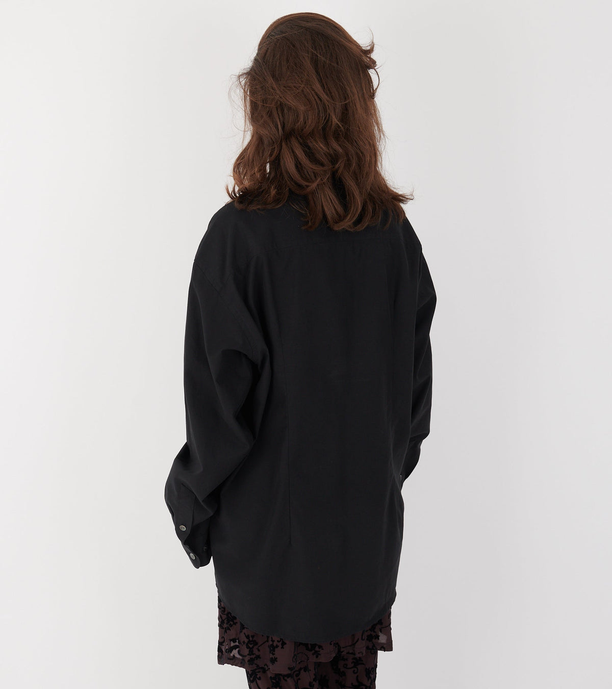 W Precious Shirt Black Casual Liquid Poplin