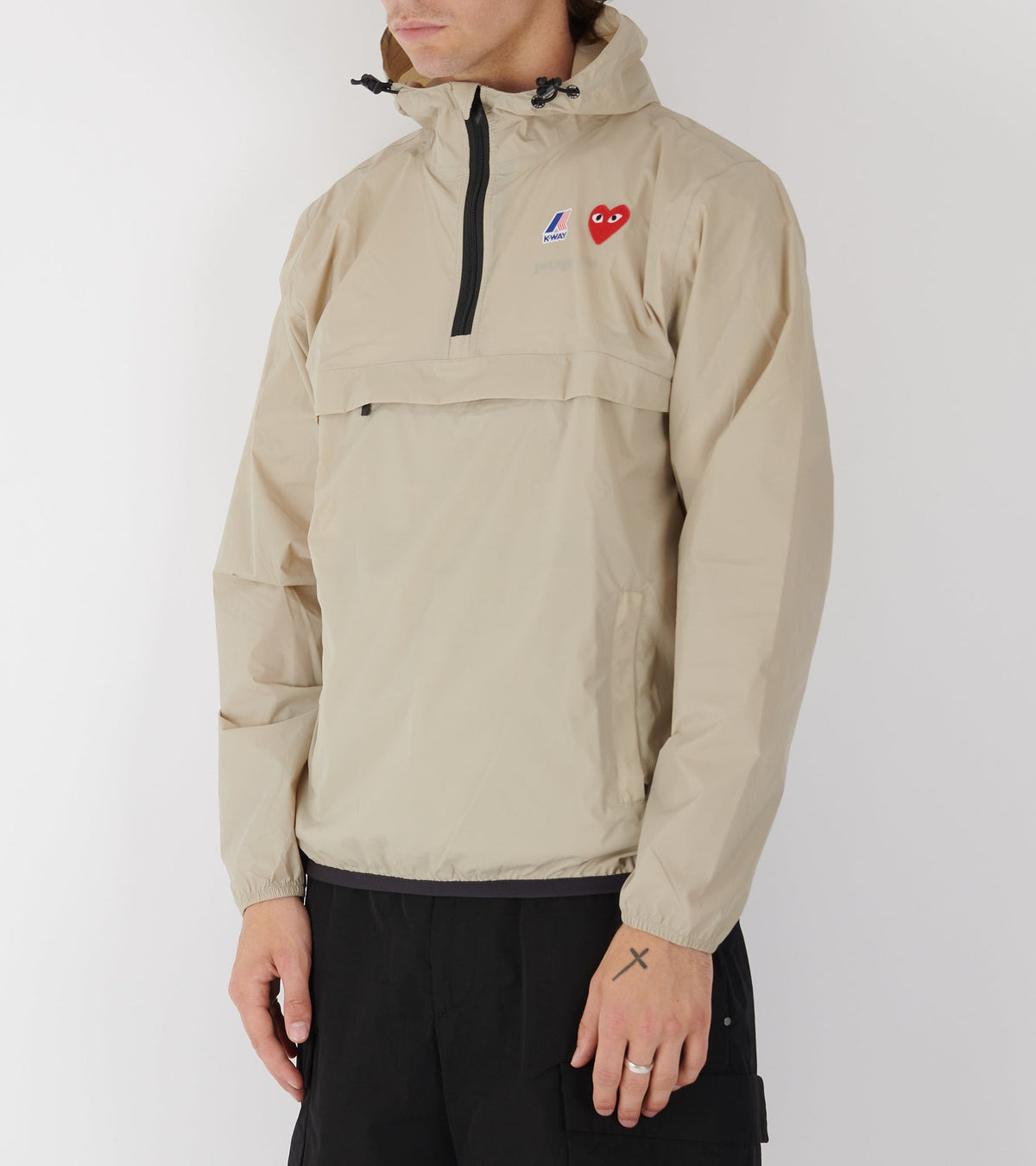 K-WAY Packable Half Zip Anorak Beige