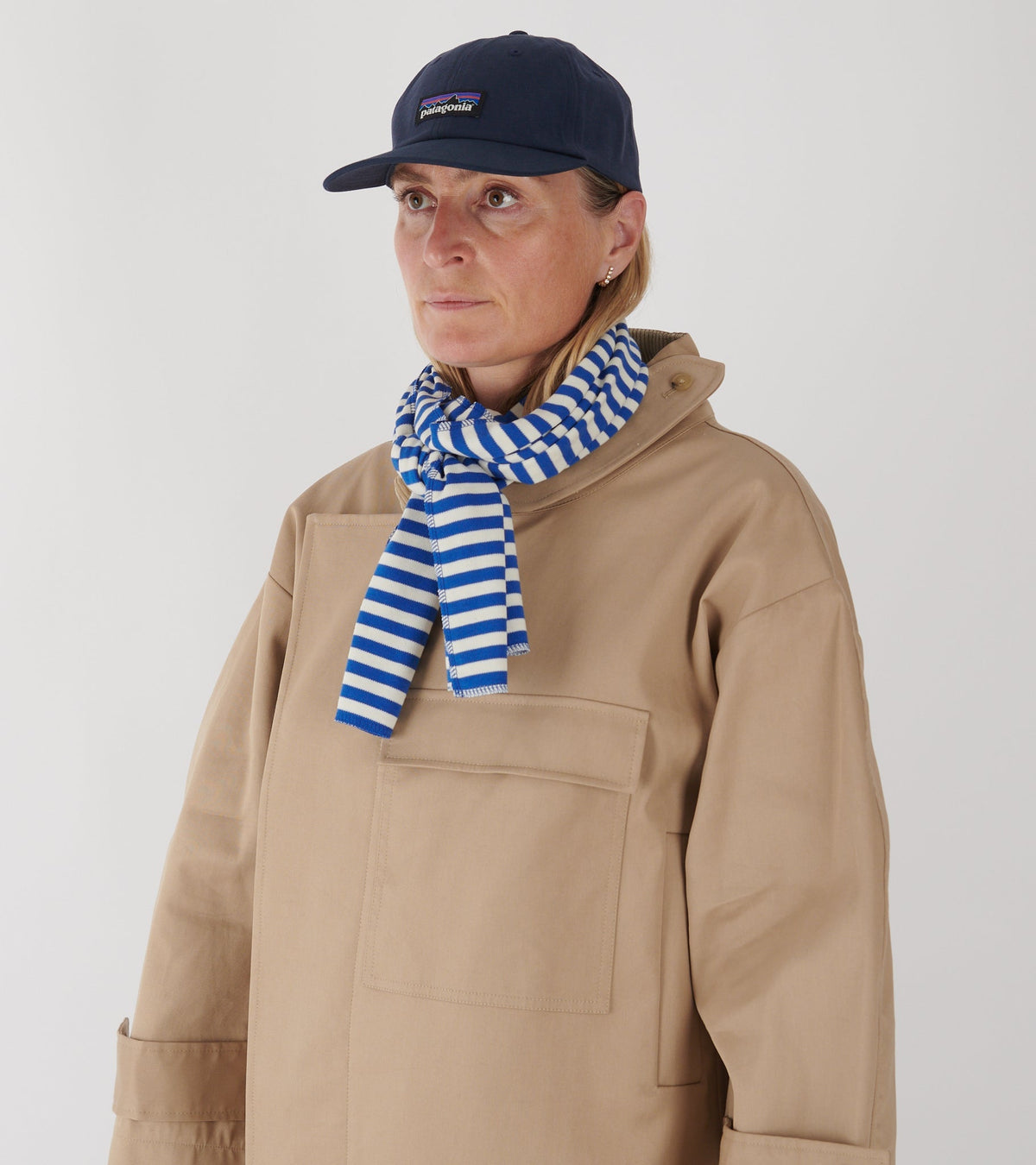 Scarf Interlock Cobalt Blue/Ecru