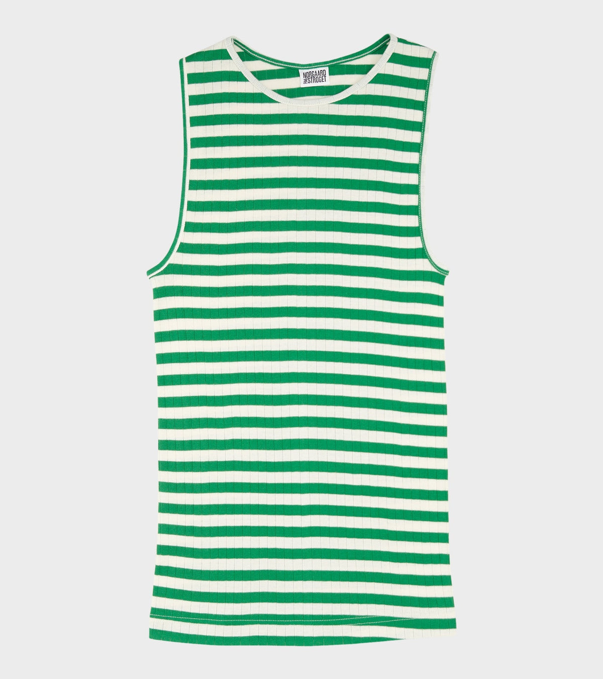 101 Tank Top Green/Ecru