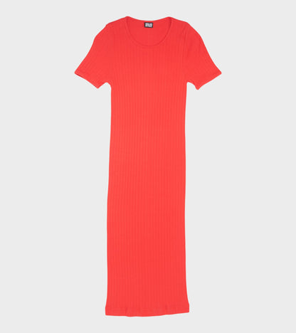 101 Short Sleeve John Rib Dress Red