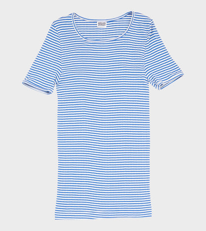 101 Short Sleeve T-shirt Cobalt Blue/Ecru