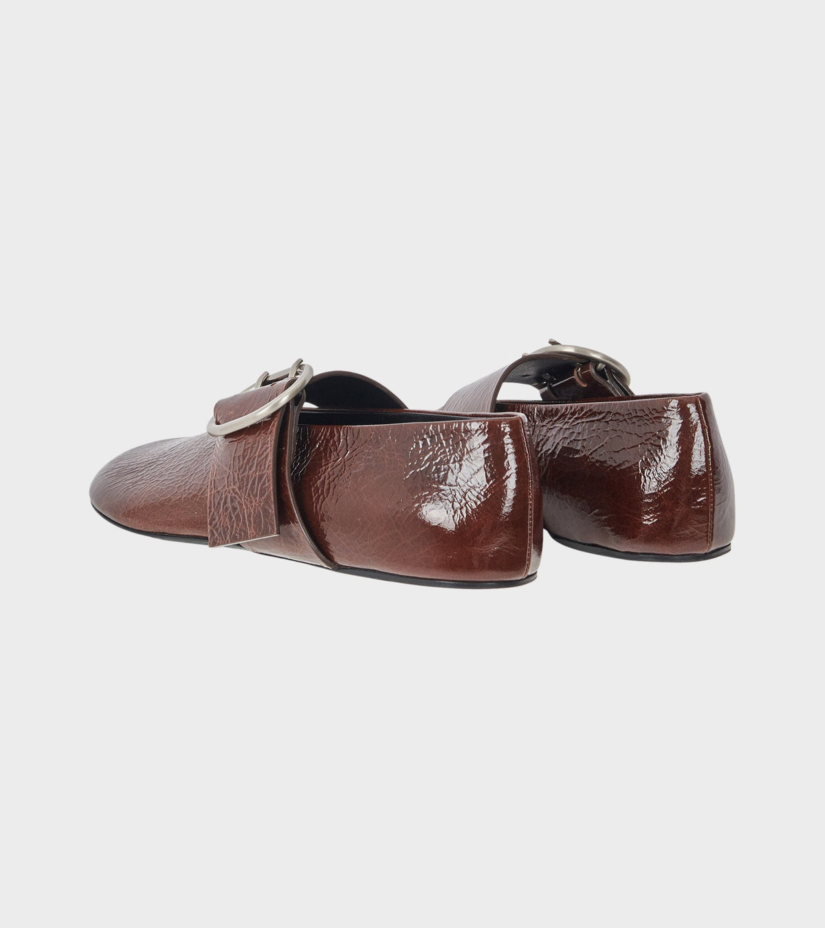 Cannolo Buckle Ballerina Dark Earth