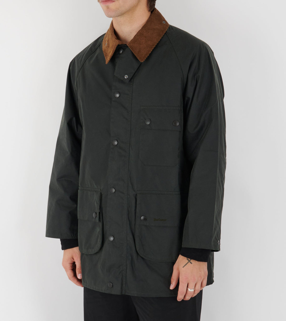 Barbour OS Solway Wax Jacket Sage