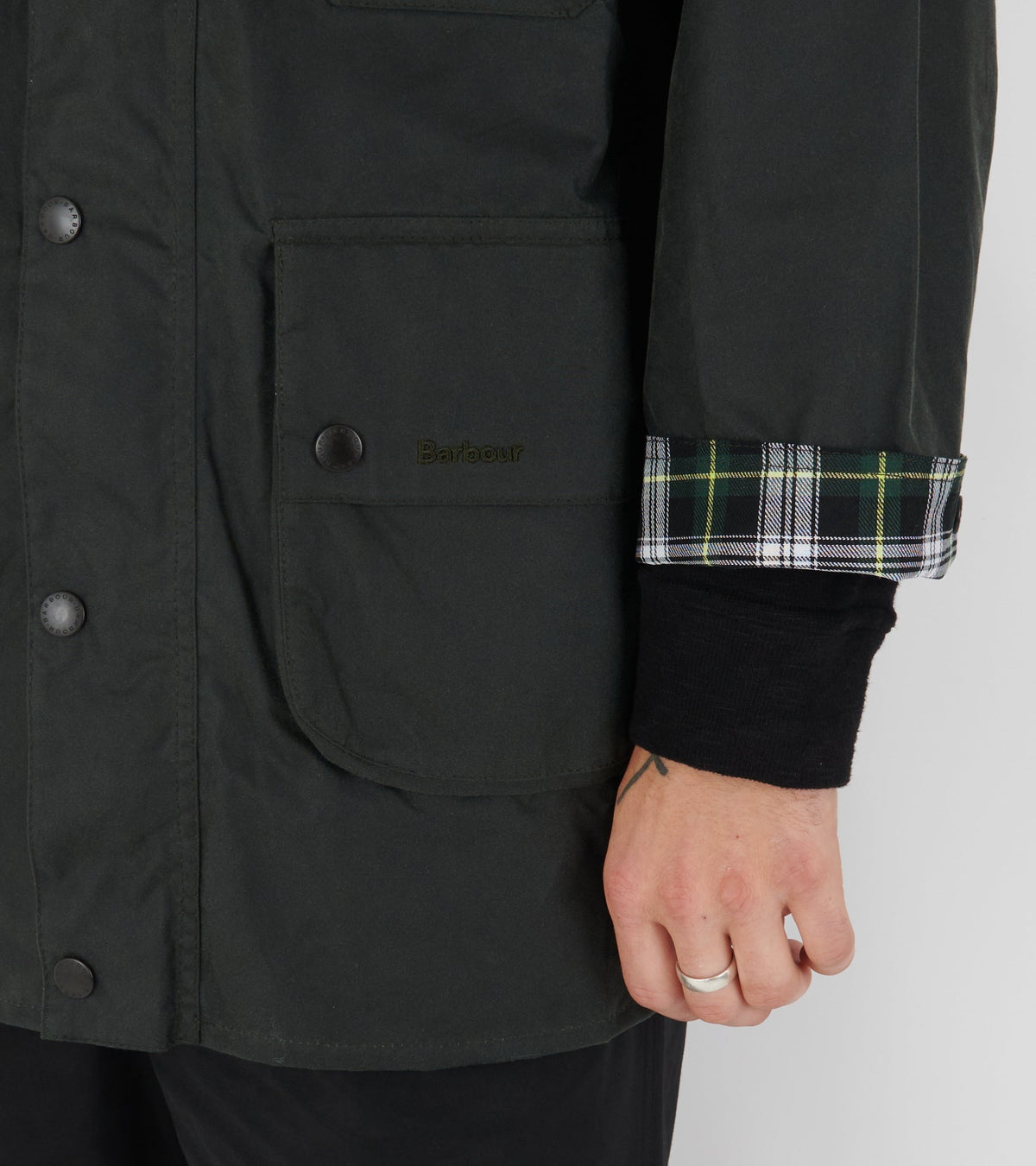 Barbour OS Solway Wax Jacket Sage