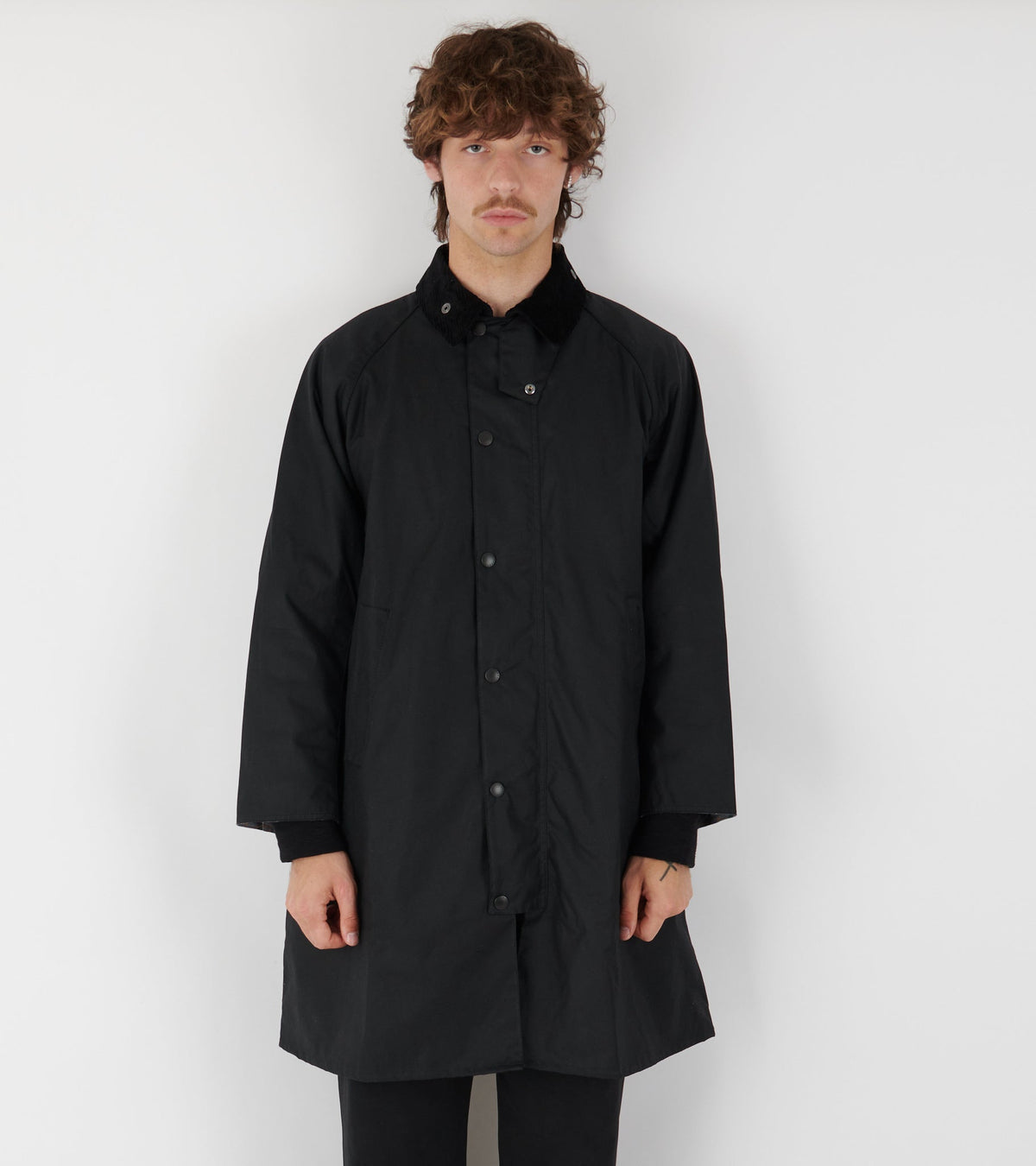 Barbour Modified Exmoor Wax Coat Black