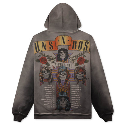 Represent x Guns N' Roses Tour Hoodie - Stained Black