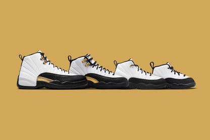Air Jordan 12 Retro (PS) "Royalty Taxi" - White/Metallic Gold