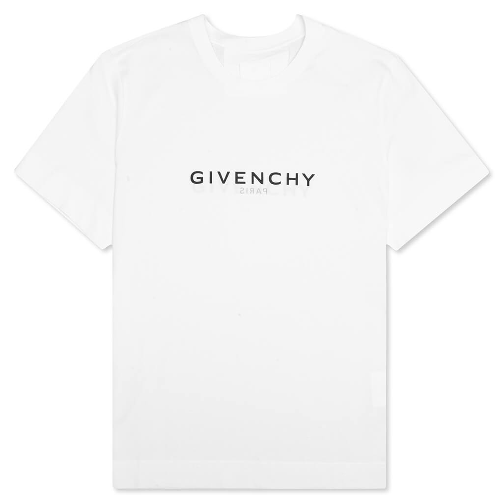 Slim Fit Reverse Print T-Shirt - White