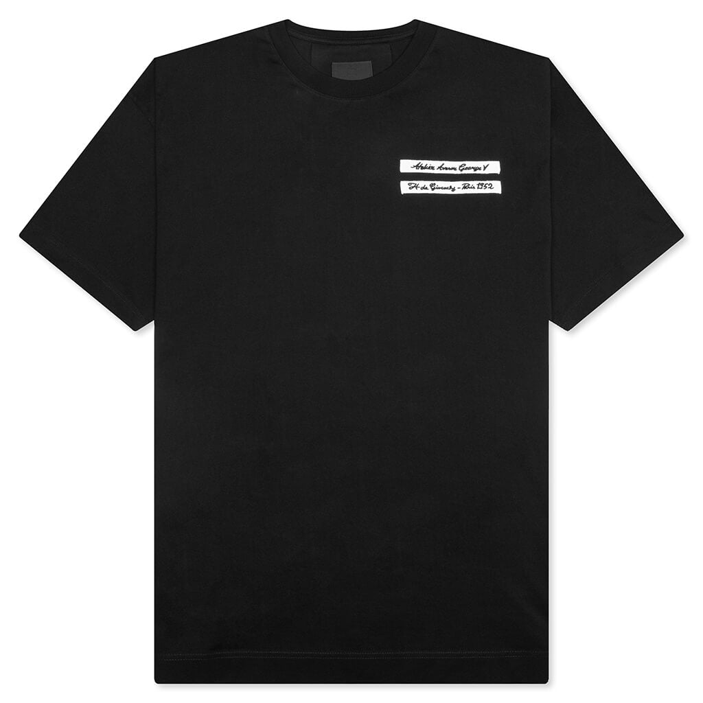 Gros Grain in Cotton T-Shirt - Black